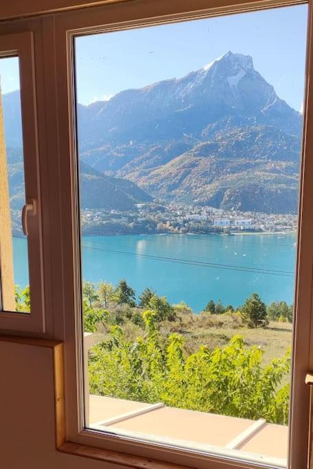 סבינס Le Cosy Du Plongeoir - T2 Neuf Avec Vue Sur Le Lac De Serre Poncon Et Grande Terrasse Avec Jardin מראה חיצוני תמונה